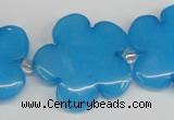 CCN2358 15.5 inches 30mm carved flower candy jade beads wholesale