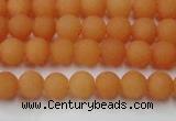 CCN2515 15.5 inches 4mm round matte candy jade beads wholesale