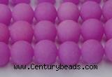 CCN2525 15.5 inches 10mm round matte candy jade beads wholesale
