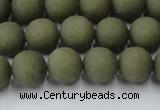 CCN2546 15.5 inches 10mm round matte candy jade beads wholesale