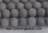 CCN2581 15.5 inches 6mm round matte candy jade beads wholesale