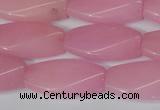 CCN2615 15.5 inches 15*30mm twisted rectangle candy jade beads