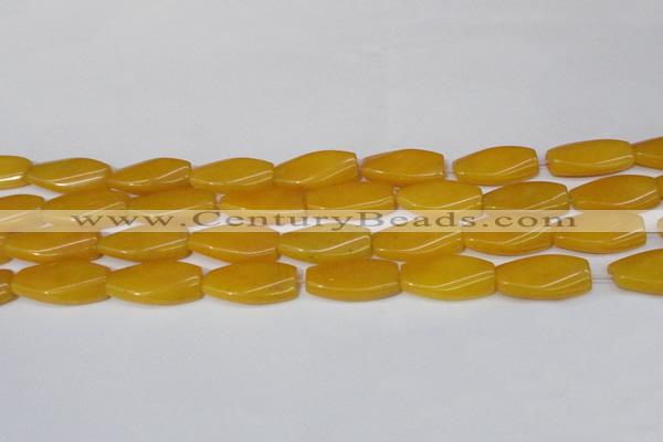 CCN2619 15.5 inches 15*30mm twisted rectangle candy jade beads