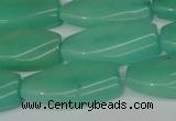 CCN2623 15.5 inches 15*30mm twisted rectangle candy jade beads