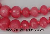 CCN2647 15.5 inches 5*8mm - 12*16mm faceted rondelle candy jade beads