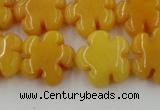 CCN2663 15.5 inches 16mm carved flower candy jade beads wholesale