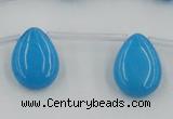 CCN2682 Top-drilled 13*18mm flat teardrop candy jade beads