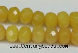 CCN2861 15.5 inches 4*6mm faceted rondelle candy jade beads