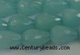 CCN3008 15.5 inches 10*15mm faceted teardrop candy jade beads