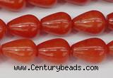 CCN3762 15.5 inches 10*14mm teardrop candy jade beads wholesale