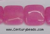 CCN3802 15.5 inches 20*20mm square candy jade beads wholesale