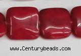 CCN3804 15.5 inches 20*20mm square candy jade beads wholesale