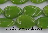 CCN3883 15.5 inches 15*20mm flat teardrop candy jade beads