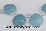 CCN3919 Top-drilled 13*13mm briolette candy jade beads wholesale