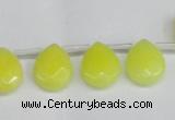 CCN3933 Top-drilled 12*15mm briolette candy jade beads wholesale