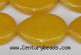 CCN3970 15.5 inches 30*40mm flat teardrop candy jade beads