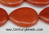 CCN3971 15.5 inches 30*40mm flat teardrop candy jade beads