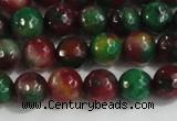 CCN4010 15 inches 6mm faceted round candy jade beads wholesale