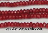 CCN4103 15.5 inches 2*4mm faceted rondelle candy jade beads