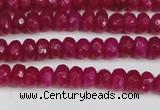 CCN4124 15.5 inches 4*6mm faceted rondelle candy jade beads