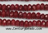 CCN4127 15.5 inches 4*6mm faceted rondelle candy jade beads