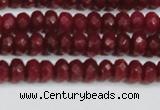 CCN4128 15.5 inches 4*6mm faceted rondelle candy jade beads