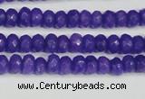 CCN4131 15.5 inches 4*6mm faceted rondelle candy jade beads