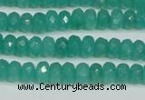 CCN4137 15.5 inches 4*6mm faceted rondelle candy jade beads