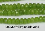 CCN4140 15.5 inches 4*6mm faceted rondelle candy jade beads