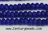 CCN4142 15.5 inches 4*6mm faceted rondelle candy jade beads