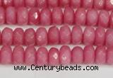 CCN4155 15.5 inches 5*8mm faceted rondelle candy jade beads