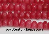 CCN4157 15.5 inches 5*8mm faceted rondelle candy jade beads