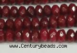 CCN4159 15.5 inches 5*8mm faceted rondelle candy jade beads