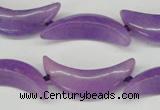 CCN418 15.5 inches 8*30mm curved moon candy jade beads wholesale