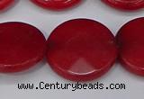 CCN4186 15.5 inches 20mm faceted coin candy jade beads wholesale