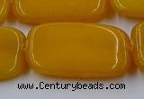 CCN4201 15.5 inches 30*40mm rectangle candy jade beads wholesale