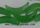 CCN422 15.5 inches 8*30mm curved moon candy jade beads wholesale