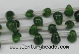 CCN439 15.5 inches Top-drilled 6*9mm teardrop candy jade beads