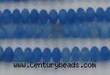 CCN4506 15.5 inches 3*5mm rondelle matte candy jade beads