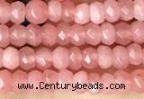 CCN5104 15 inches 3*4mm faceted rondelle candy jade beads