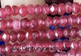 CCN5106 15 inches 3*4mm faceted rondelle candy jade beads