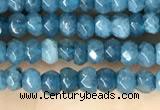 CCN5113 15 inches 3*4mm faceted rondelle candy jade beads