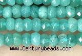 CCN5117 15 inches 3*4mm faceted rondelle candy jade beads