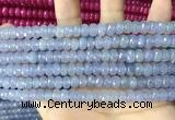 CCN5147 15 inches 5*8mm faceted rondelle candy jade beads