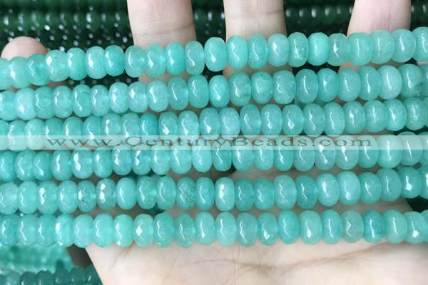 CCN5152 15 inches 5*8mm faceted rondelle candy jade beads