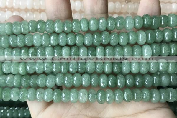 CCN5156 15 inches 5*8mm faceted rondelle candy jade beads