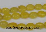 CCN516 15.5 inches 8*10mm oval candy jade beads wholesale