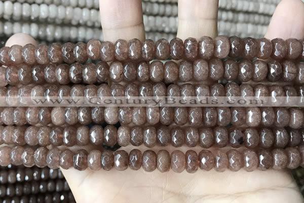 CCN5161 15 inches 5*8mm faceted rondelle candy jade beads