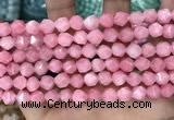 CCN5238 15 inches 8mm faceted nuggets candy jade beads