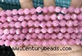 CCN5239 15 inches 8mm faceted nuggets candy jade beads